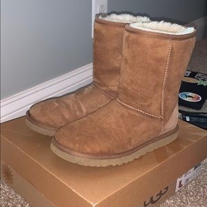 Chestnut short UGG boots